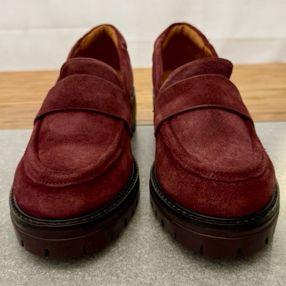 Gentle Souls by Kenneth Cole Brenda Lug Loafer Bordeaux Burgundy 9.5 NIB - Picture 3 of 11